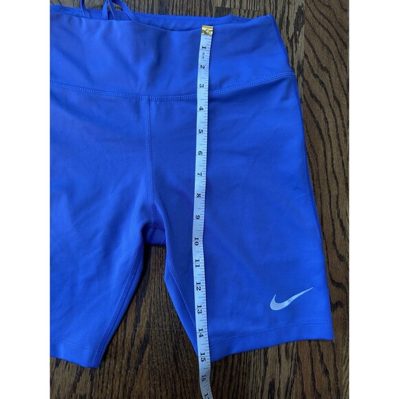 Nike Universa Small High Waisted 7” Biker Shorts Dri-Fit With 3 Pockets Purple - Picture 6 of 8